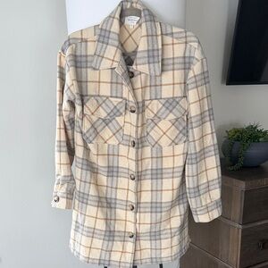 Bohme wool blend plaid shacket - size medium